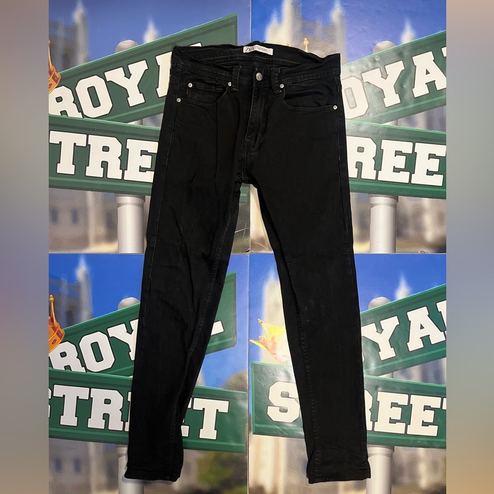 Zara black denim jeans